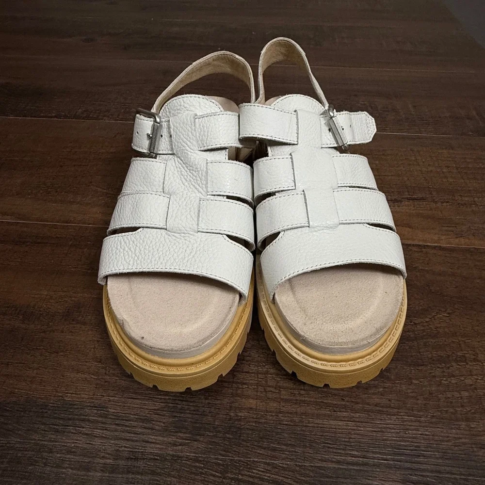 Timberland London Vibe White Fisherman Gladiator Lug Platform Sandals 7 - Picture 3 of 9